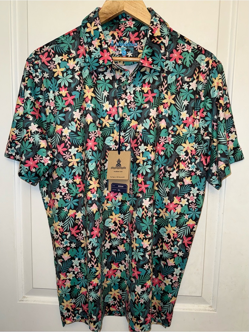 🌸NWT Chubbies “The Bloomerang” Floral Print Performance Polo